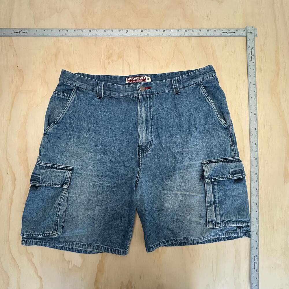 Colosseum  Outdoor Lifestyle Vintage Denim Cargo Shorts Mens Size 40 Blue Jorts